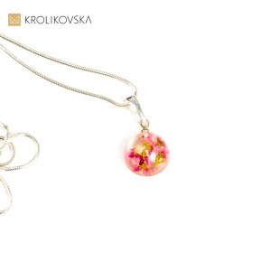 Biżuteria na prezent bez okazji kwiatami wrzosu.