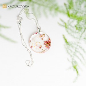 Gustowny upominek naszyjnik, Polska biżuteria handmade.