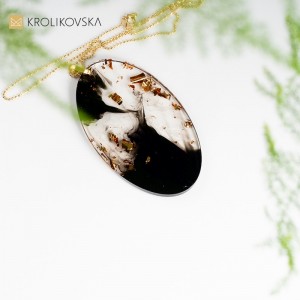 Wyjątkowy artystyczny naszyjnik, upominek na Święta.