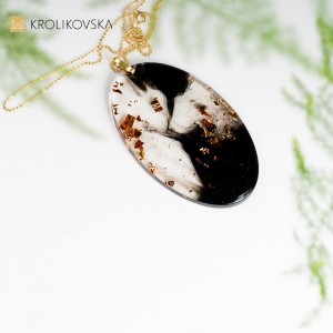 Wyjątkowy artystyczny naszyjnik, upominek na Święta.