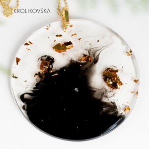 Wyjątkowy artystyczny naszyjnik, upominek na Walentynki.