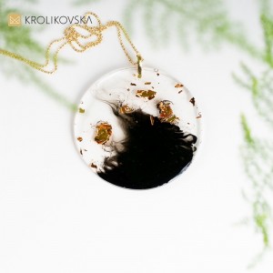 Wyjątkowy artystyczny naszyjnik, upominek na Walentynki.