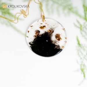 Wyjątkowy artystyczny naszyjnik, upominek na Walentynki.