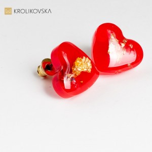 Kolczyki serca, Awangarda nowoczesna biżuteria.