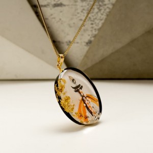 Współczesna biżuteria artystyczna, naszyjnik grafika.