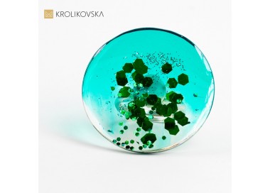 Kunsztowna Perła - Zielony Pierścionek.