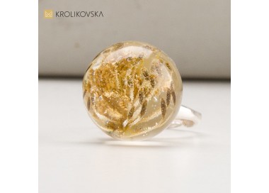 Wyjątkowe Biżuteryjne Upominki, pierścionek z nasionami kopru.