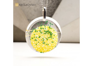 Naszyjnik Ręcznie Malowanej Sztuki.