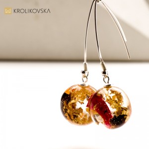 Srebrna Rozkosz - Kolczyki Artystyczne w Prezentowej Opakowaniu.