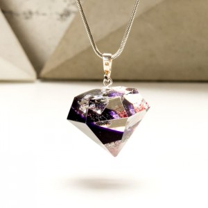 "Diamentowa" biżuteria artystyczna naszyjnik.