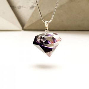 "Diamentowa" biżuteria artystyczna naszyjnik.