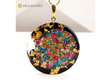 Naszyjnik z Ręcznie Malowanym Wzorem – Ekskluzywna Biżuteria na Prezent.