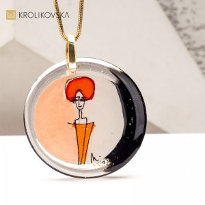 Personalizowany Naszyjnik na Prezent – Biżuteria Malowana Ręcznie