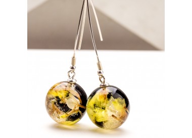 Unikalne Kolczyki - prawdziwe kwiaty.