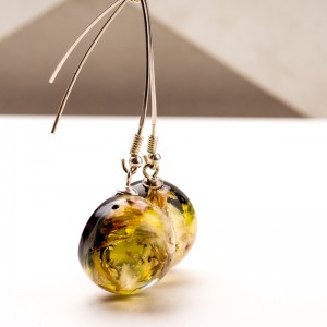 Unikalne Kolczyki - prawdziwe kwiaty.