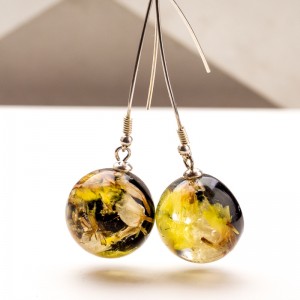 Unikalne Kolczyki - prawdziwe kwiaty.