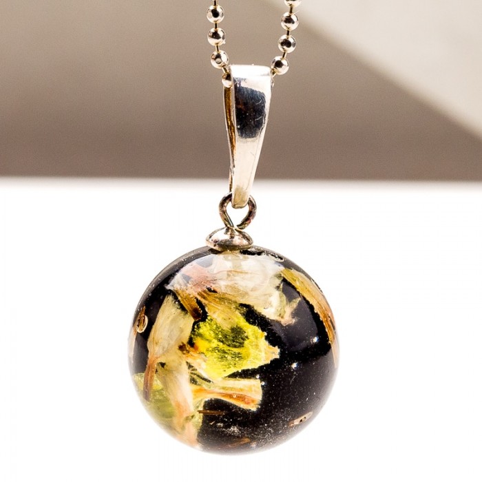 Unikalny Naszyjnik-prawdziwe kwiaty.