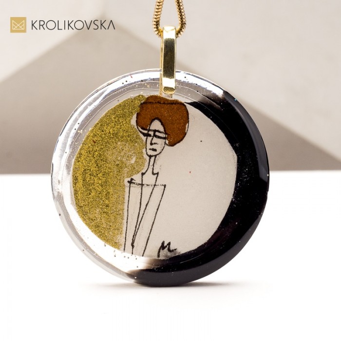 Unikatowy Naszyjnik na Prezent – Ręcznie Malowana Biżuteria Artystyczna.