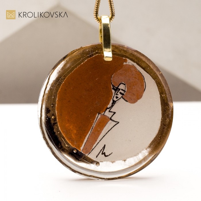 Unikalny Naszyjnik na Prezent – Ręcznie Malowana Biżuteria Artystyczna.