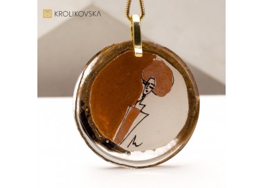 Unikalny Naszyjnik na Prezent – Ręcznie Malowana Biżuteria Artystyczna.