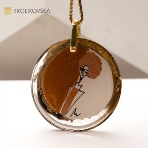 Unikalny Naszyjnik na Prezent – Ręcznie Malowana Biżuteria Artystyczna.