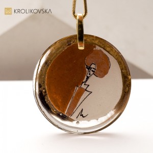 Unikalny Naszyjnik na Prezent – Ręcznie Malowana Biżuteria Artystyczna.