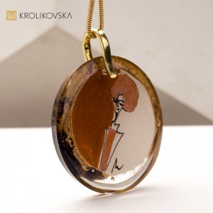 Unikalny Naszyjnik na Prezent – Ręcznie Malowana Biżuteria Artystyczna.