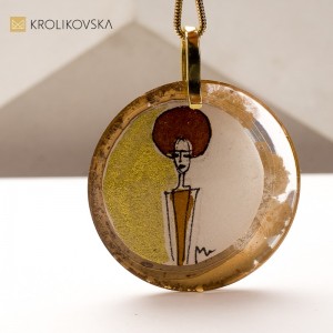Elegancka Biżuteria Artystyczna – Naszyjnik Malowany Ręcznie.