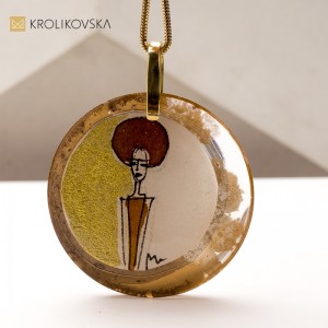 Elegancka Biżuteria Artystyczna – Naszyjnik Malowany Ręcznie.