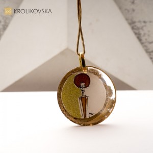 Elegancka Biżuteria Artystyczna – Naszyjnik Malowany Ręcznie.