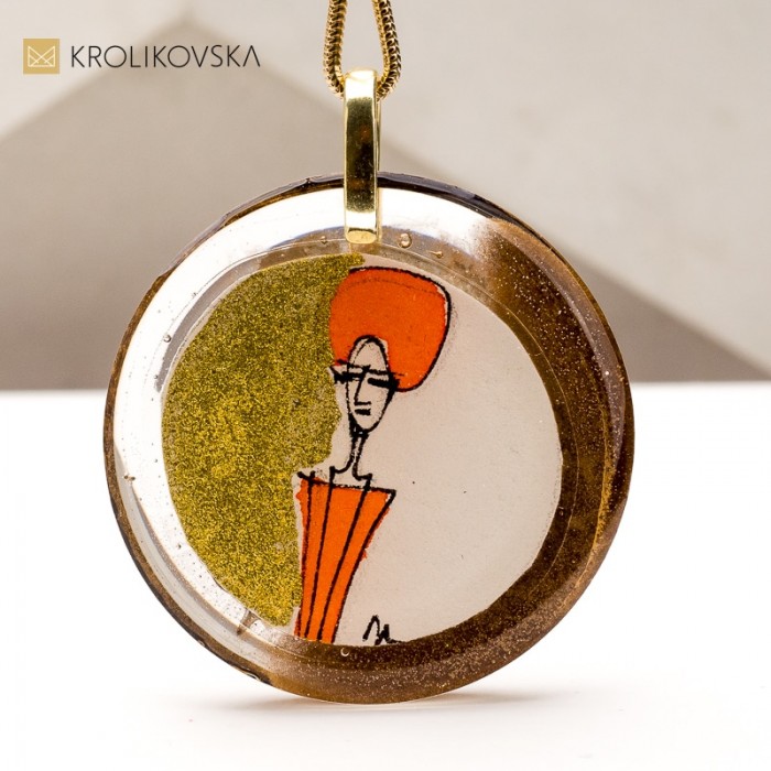 Ręcznie Malowany Naszyjnik na Prezent – Biżuteria Jedyna w Swoim Rodzaju – wyróżnia ręczne wykonanie.