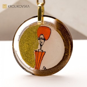 Ręcznie Malowany Naszyjnik na Prezent – Biżuteria Jedyna w Swoim Rodzaju – wyróżnia ręczne wykonanie.