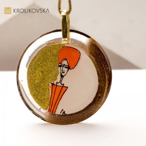 Ręcznie Malowany Naszyjnik na Prezent – Biżuteria Jedyna w Swoim Rodzaju – wyróżnia ręczne wykonanie.