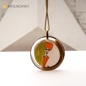 Ręcznie Malowany Naszyjnik na Prezent – Biżuteria Jedyna w Swoim Rodzaju – wyróżnia ręczne wykonanie.