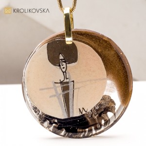 Naszyjnik z Ręcznie Malowanym Wzorem – Wyjątkowa Biżuteria na Prezent