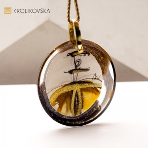 Naszyjnik z Oryginalną Grafiką – Artystyczny Prezent Ręcznie Tworzony.