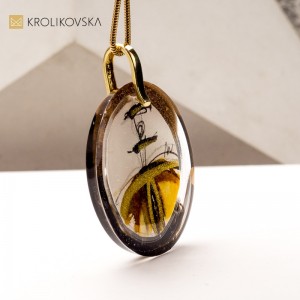 Naszyjnik z Oryginalną Grafiką – Artystyczny Prezent Ręcznie Tworzony.