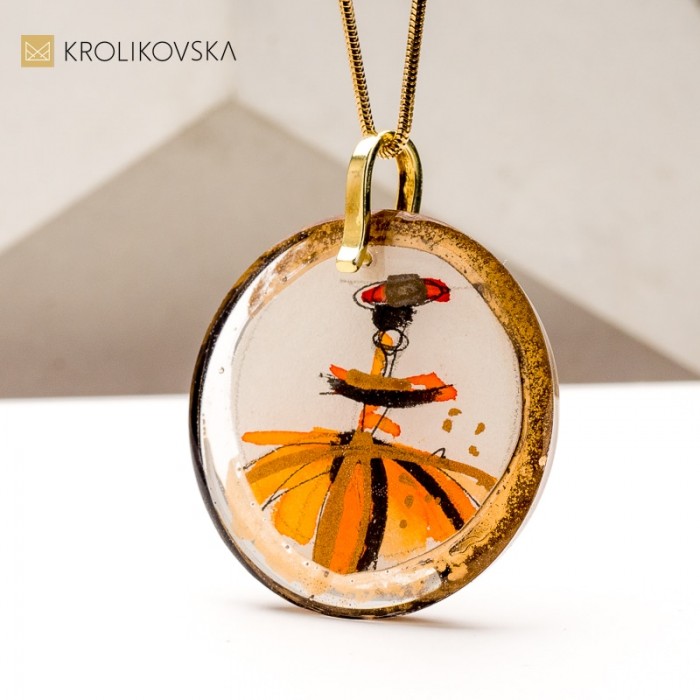 Naszyjnik z Unikalną, Ręcznie Malowaną Sztuką – Idealny Prezent Dla Konesera.