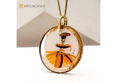 Naszyjnik z Unikalną, Ręcznie Malowaną Sztuką – Idealny Prezent Dla Konesera