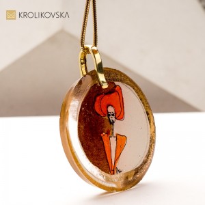 Naszyjnik z Ręcznie Malowanym Motywem – Jedyny Taki Prezent, Stworzony z Pasją.