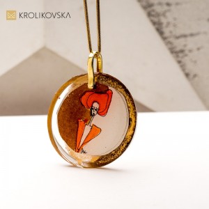 Naszyjnik z Ręcznie Malowanym Motywem – Jedyny Taki Prezent, Stworzony z Pasją.