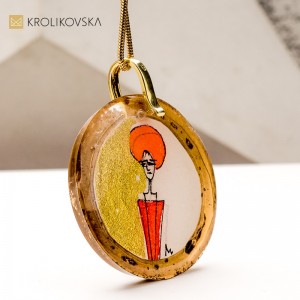 Naszyjnik z Oryginalną Grafiką – Wyjątkowa Biżuteria Tworzona przez Artystkę.