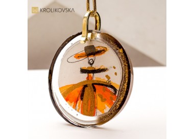 Artystyczna Biżuteria: Ręcznie Malowany Naszyjnik – Jedyny Taki Prezent na Świecie.