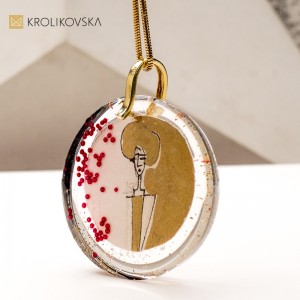 Ręcznie Malowany Naszyjnik – Ekskluzywny Prezent Artystyczny.