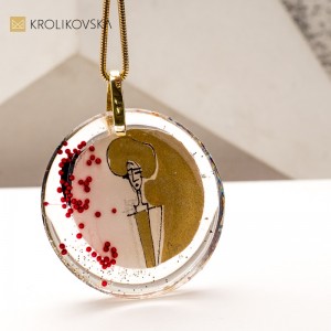 Ręcznie Malowany Naszyjnik – Ekskluzywny Prezent Artystyczny.