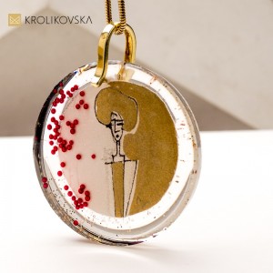 Ręcznie Malowany Naszyjnik – Ekskluzywny Prezent Artystyczny.