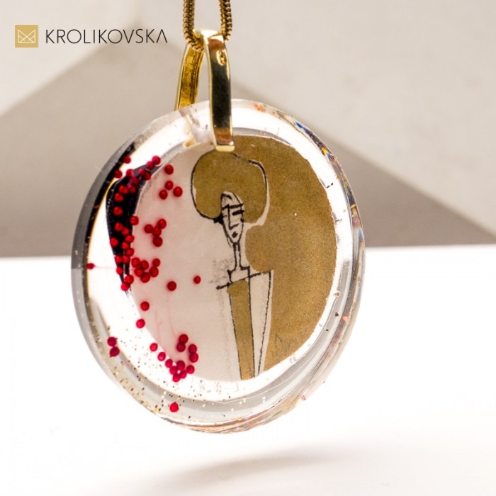 Ręcznie Malowany Naszyjnik – Ekskluzywny Prezent Artystyczny.