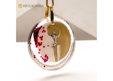 Ręcznie Malowany Naszyjnik – Ekskluzywny Prezent Artystyczny.