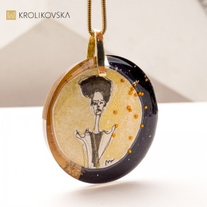 Biżuteria z Duszą: Naszyjnik z Ręcznie Malowaną Sztuką.