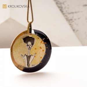 Biżuteria z Duszą: Naszyjnik z Ręcznie Malowaną Sztuką.